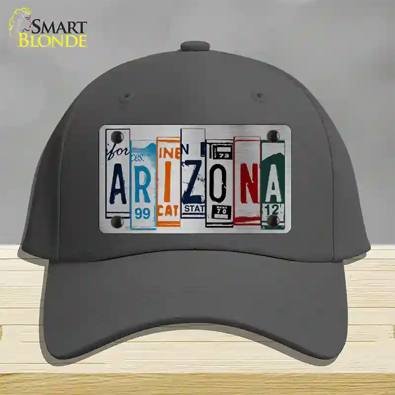 Arizona License Plate Art Novelty License Plate Hat Cotton / Charcoal