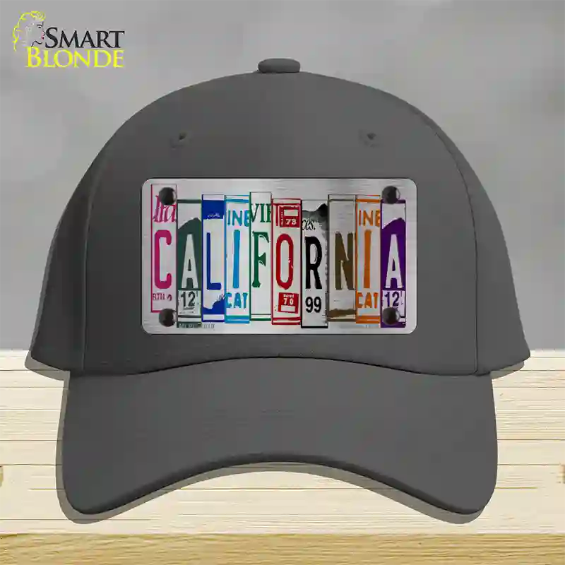 California License Plate Art Novelty License Plate Hat Cotton / Charcoal