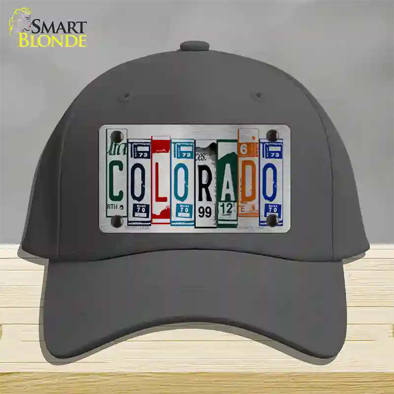 Colorado License Plate Art Novelty License Plate Hat Cotton / Charcoal