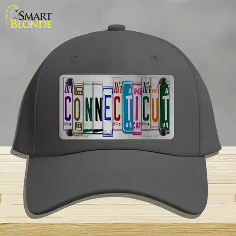 Connecticut License Plate Art Novelty License Plate Hat Cotton / Charcoal