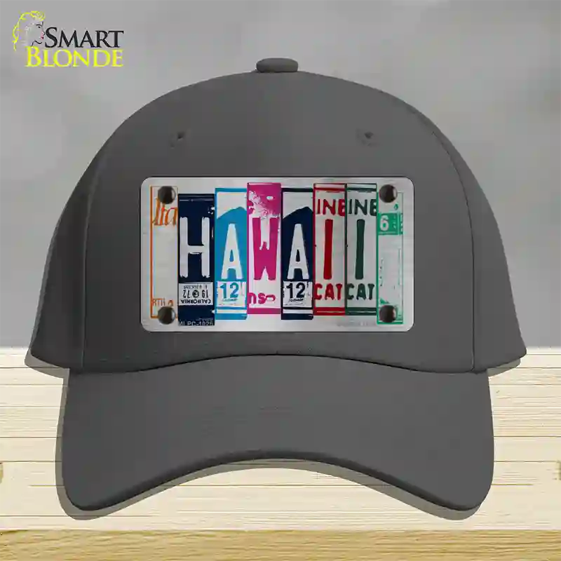 Hawaii License Plate Art Novelty License Plate Hat Cotton / Charcoal