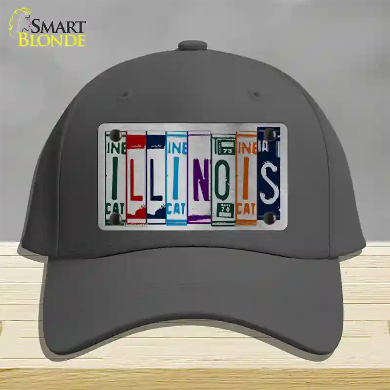 Illinois License Plate Art Novelty License Plate Hat Cotton / Charcoal