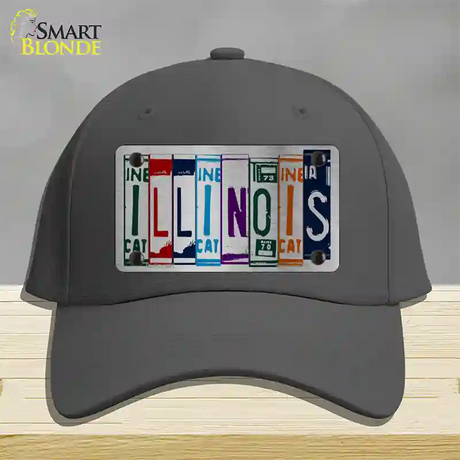 Illinois License Plate Art Novelty License Plate Hat Cotton / Charcoal