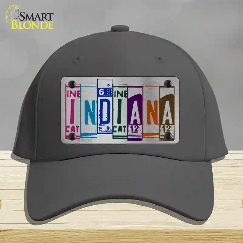 Indiana License Plate Art Novelty License Plate Hat Cotton / Charcoal