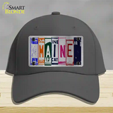 Maine License Plate Art Novelty License Plate Hat Cotton / Charcoal