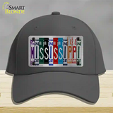 Mississippi License Plate Art Novelty License Plate Hat Cotton / Charcoal