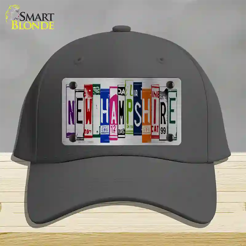 New Hampshire License Plate Art Novelty License Plate Hat Cotton / Charcoal