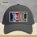 Ohio License Plate Art Novelty License Plate Hat Cotton / Charcoal