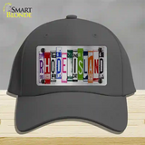 Rhode Island License Plate Art Novelty License Plate Hat Cotton / Charcoal