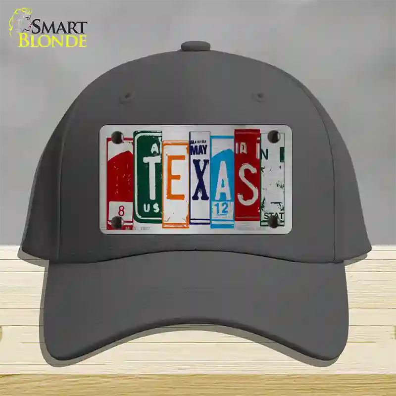 Texas License Plate Art Novelty License Plate Hat Cotton / Charcoal