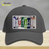 Utah License Plate Art Novelty License Plate Hat Cotton / Charcoal