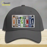 Virginia License Plate Art Novelty License Plate Hat Cotton / Charcoal