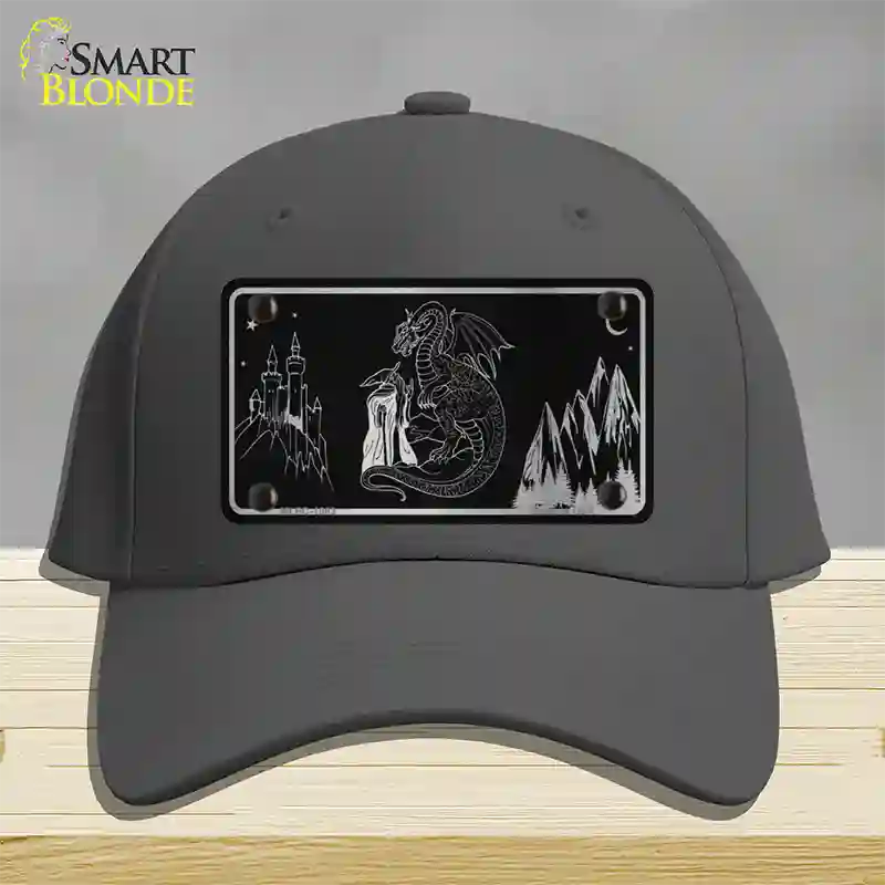 Wizards And Dragons Black Brushed Chrome Novelty License Plate Hat Cotton / Charcoal