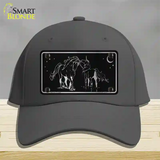 Unicorns Black Brushed Chrome Novelty License Plate Hat Cotton / Charcoal