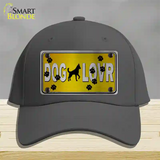 Dog Lover Yellow Brushed Chrome Novelty License Plate Hat Tag Cotton / Charcoal