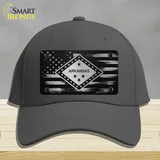 Arkansas Carbon Fiber Novelty License Plate Hat Cotton / Charcoal