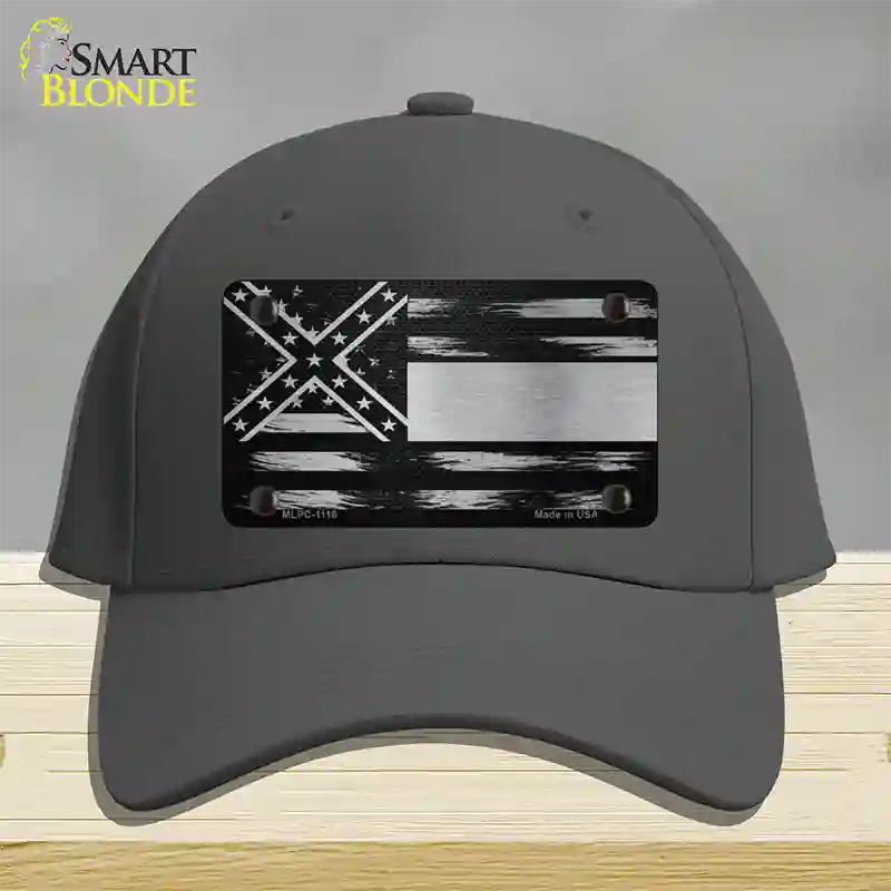 Mississippi Carbon Fiber Novelty License Plate Hat Cotton / Charcoal