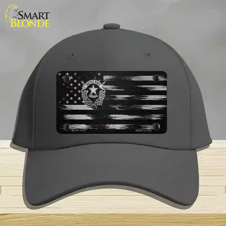 Nevada Carbon Fiber Novelty License Plate Hat Cotton / Charcoal