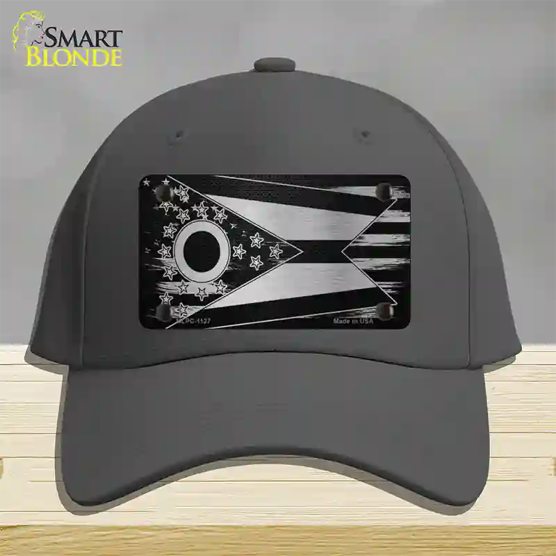 Ohio Carbon Fiber Novelty License Plate Hat Cotton / Charcoal