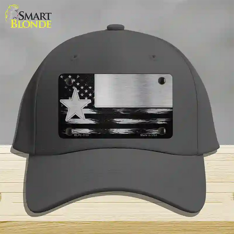 Texas Carbon Fiber Novelty License Plate Hat Cotton / Charcoal