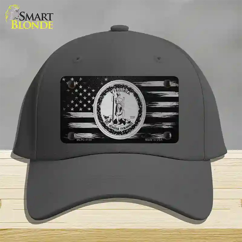 Virginia Carbon Fiber Novelty License Plate Hat Cotton / Charcoal