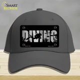 Diving Brushed Chrome Novelty License Plate Hat Cotton / Charcoal