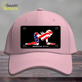 American Style Sexy Flag Pose Novelty License Plate Hat Cotton / Pink