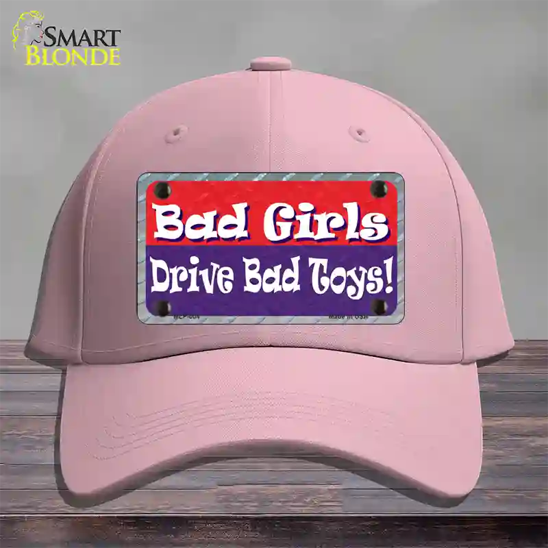 Bad Girls Drive Bad Toys Novelty License Plate Hat Cotton / Pink