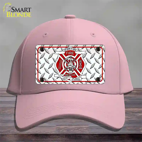 Fire Fighter Rescue Novelty License Plate Hat Cotton / Pink