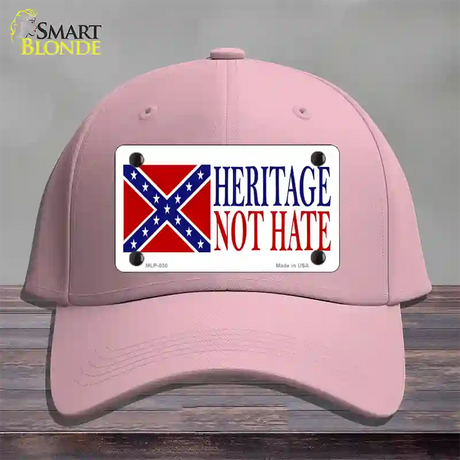 Heritage Not Hate Flag Novelty License Plate Hat Cotton / Pink