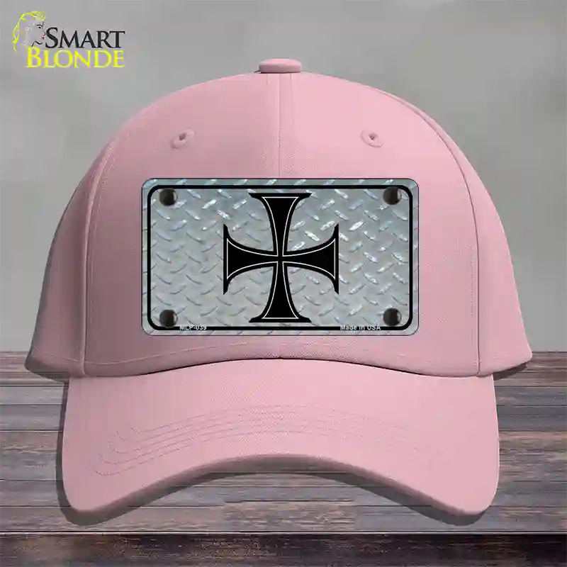 Maltese Cross Novelty License Plate Hat Cotton / Pink