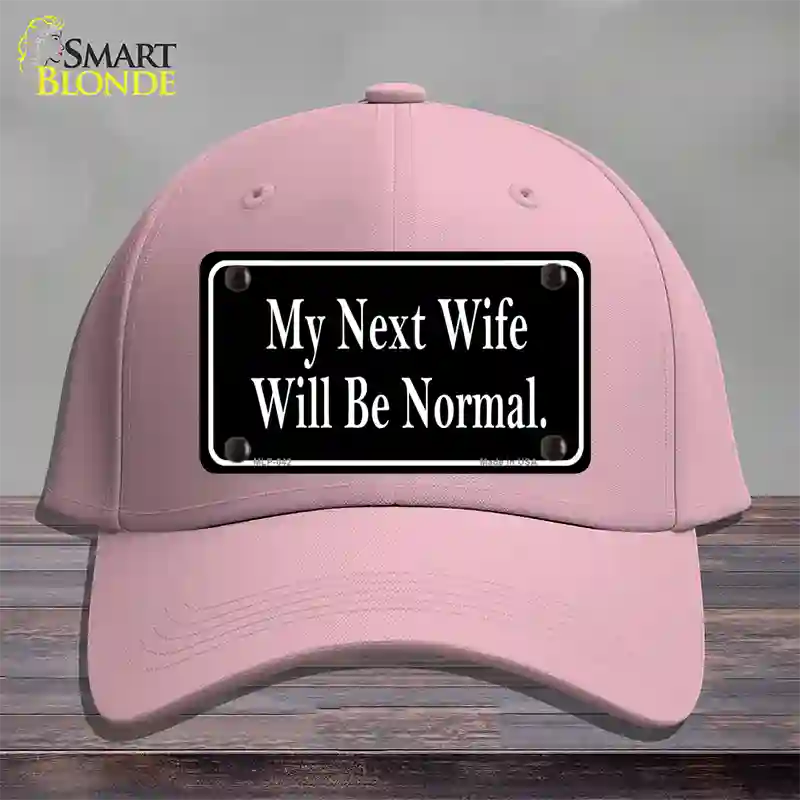 My Next Wife Novelty License Plate Hat Cotton / Pink