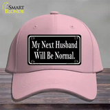 My Next Husband NoveltyNovelty License Plate Hat Cotton / Pink