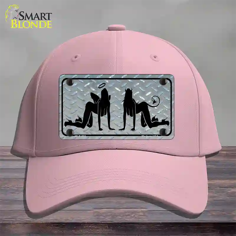 Angel And Devil Novelty License Plate Hat Cotton / Pink