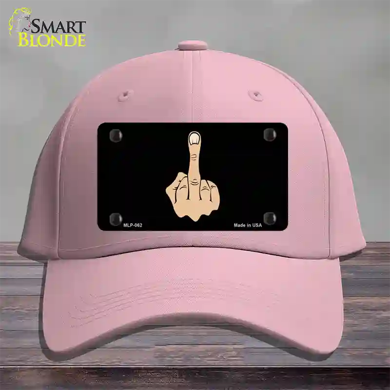 Middle Finger Novelty License Plate Hat Cotton / Pink