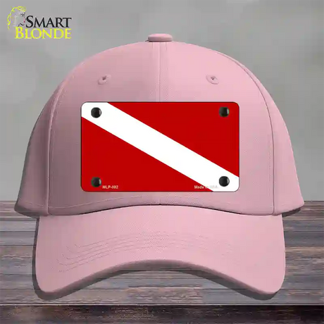 Diving Flag Novelty License Plate Hat Cotton / Pink