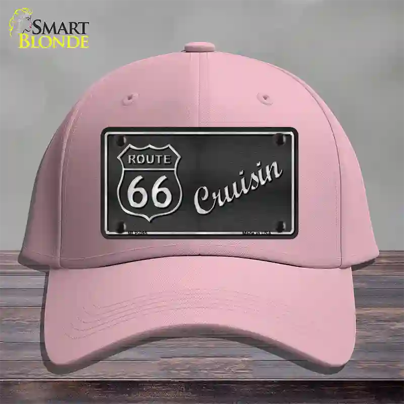 Route 66 Cruisin Novelty License Plate Hat Cotton / Pink