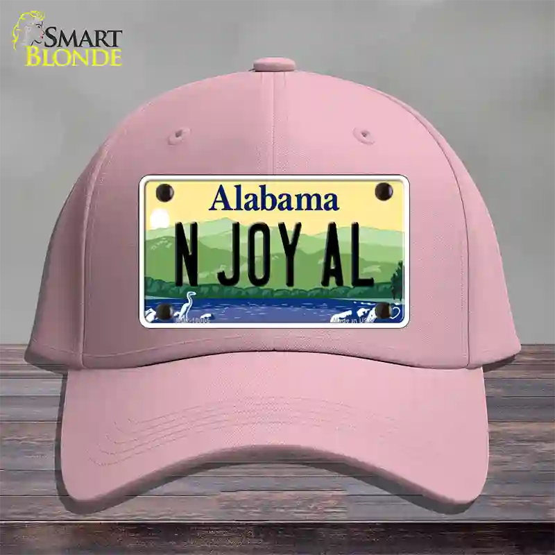 N Joy AL Alabama Novelty License Plate Hat Cotton / Pink