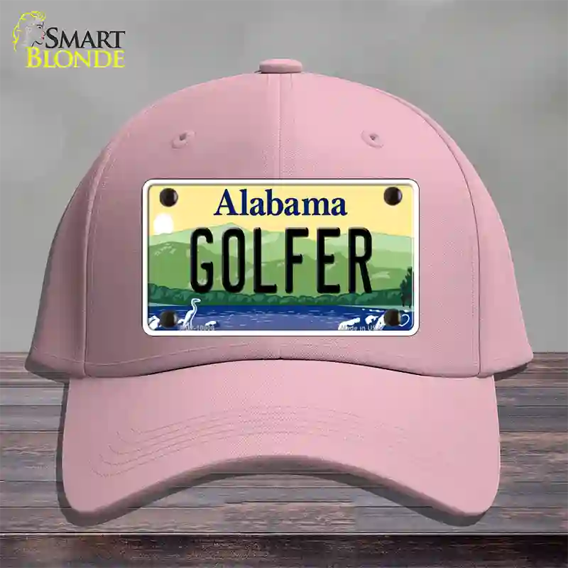 Golfer Alabama Novelty License Plate Hat Cotton / Pink