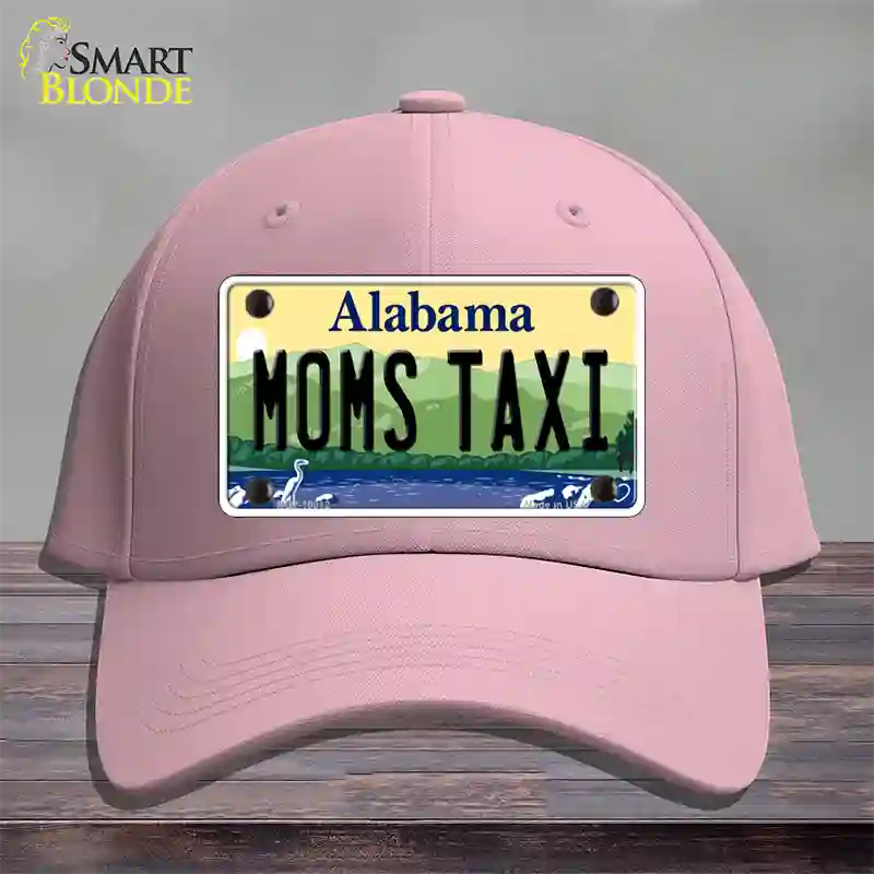 Moms Taxi Alabama Novelty License Plate Hat Cotton / Pink