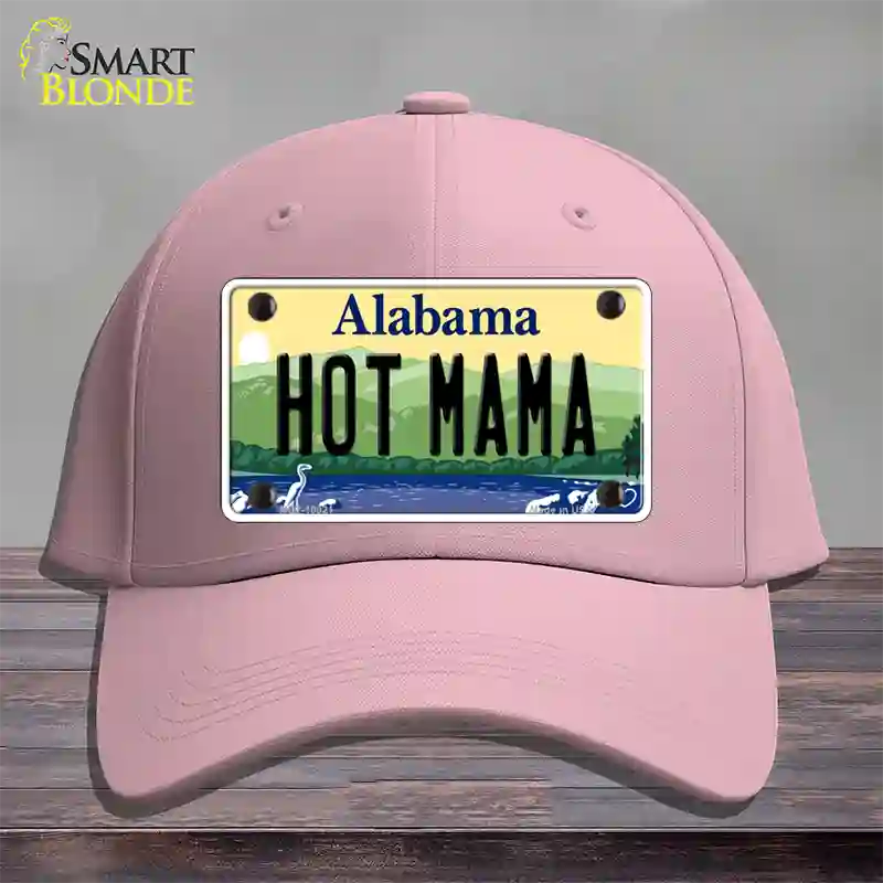 Hot Mama Alabama Novelty License Plate Hat Cotton / Pink