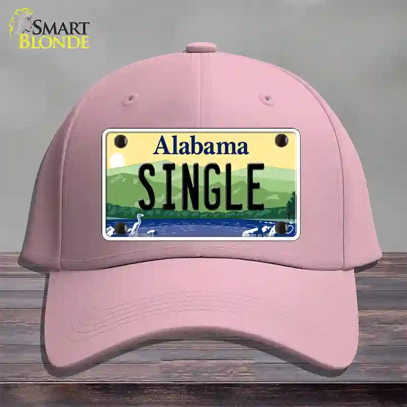 Single Alabama Novelty License Plate Hat Cotton / Pink