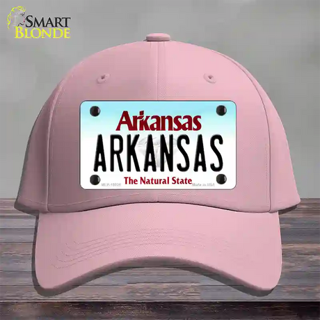 Arkansas Diamond Novelty License Plate Hat Cotton / Pink