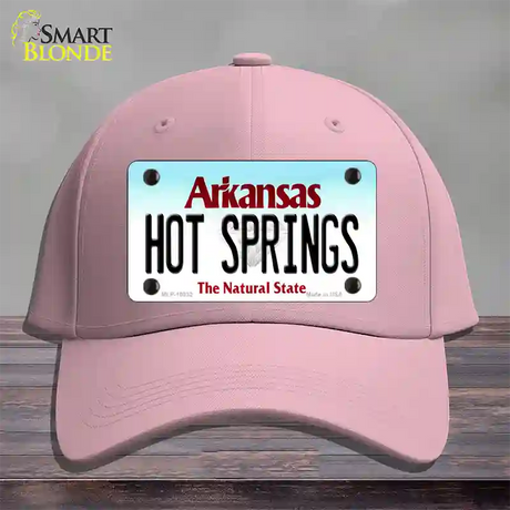 Hot Springs Arkansas Novelty License Plate Hat Cotton / Pink