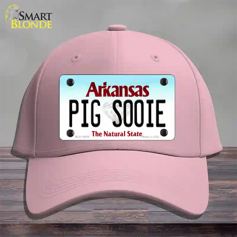 Pig Sooie Arkansas Novelty License Plate Hat Cotton / Pink