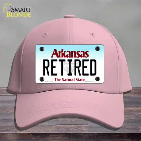 Retired Arkansas Novelty License Plate Hat Cotton / Pink