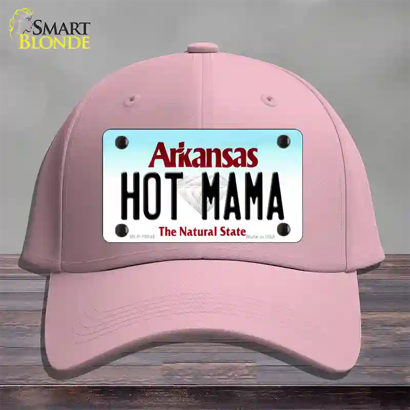 Hot Mama Arkansas Novelty License Plate Hat Cotton / Pink