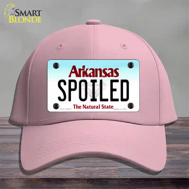 Spoiled Arkansas Novelty License Plate Hat Cotton / Pink