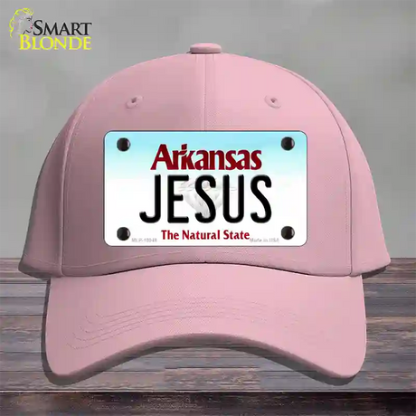 Jesus Arkansas Novelty License Plate Hat Cotton / Pink