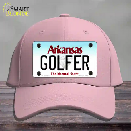 Golfer Arkansas Novelty License Plate Hat Cotton / Pink